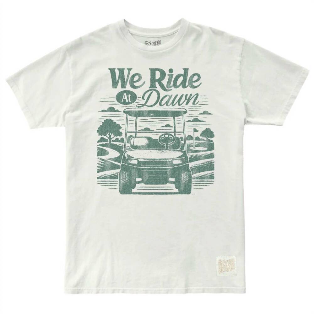 NEW THE ORIGINAL RETRO BRAND men's we ride at dawn vintage tee in white